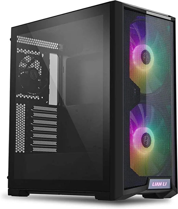 LIAN LI LANCOOL 215 Mesh Black (2x 200mm ARGB Fans + 1x 120mm Non RGB Fans Included) - Anigma